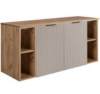 FLOW kašmír K120R80RDC-2 závesná skrinka pod umývadlo 120 cm