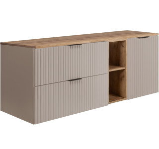 FLOW kašmír K140-80-20-40-DC závesná skrinka pod umývadlo 140 cm