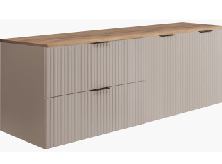 FLOW kašmír K140-80-60-DC závesná skrinka pod umývadlo 140 cm FLOW kašmír K140-80-60-DC závesná skrinka pod umývadlo 140 cm