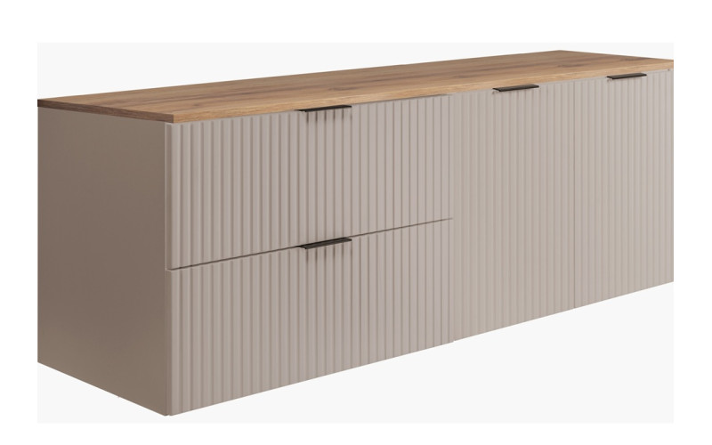 FLOW kašmír K140-80-60-DC závesná skrinka pod umývadlo 140 cm FLOW kašmír K140-80-60-DC závesná skrinka pod umývadlo 140 cm
