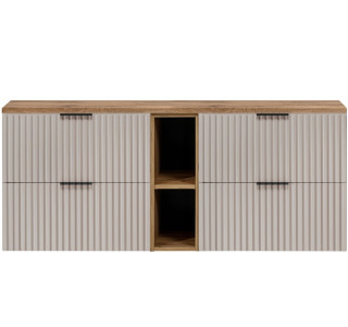 FLOW kašmír K140DC závesná skrinka pod umývadlo 140 cm