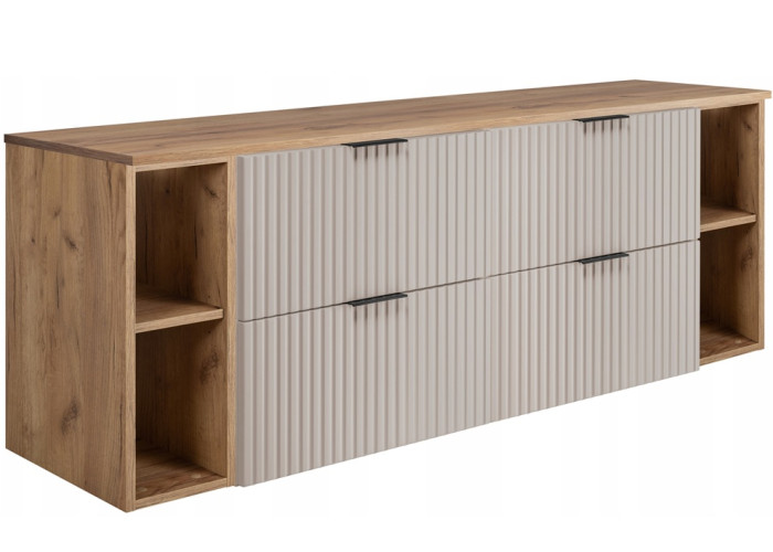 FLOW kašmír K160R6060RDC závesná skrinka pod umývadlo 160 cm FLOW kašmír K160R6060RDC závesná skrinka pod umývadlo 160 cm