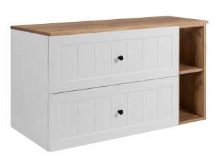 GUSTO biely W100DC závesná skrinka pod umývadlo 100 cm