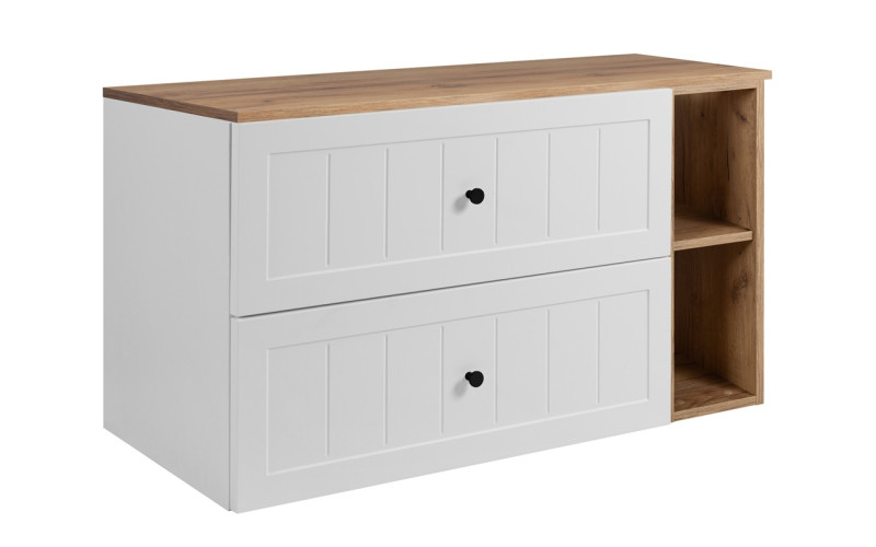 GUSTO biely W100DC závesná skrinka pod umývadlo 100 cm