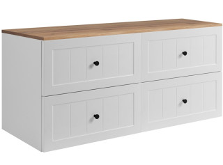 GUSTO biely W120DC závesná skrinka pod umývadlo 120 cm