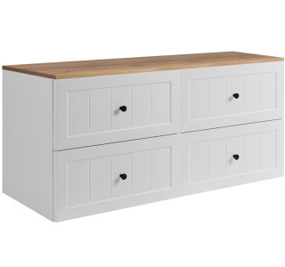 GUSTO biely W120DC závesná skrinka pod umývadlo 120 cm