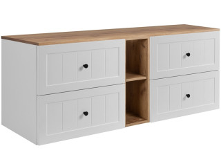 GUSTO biely W140DC závesná skrinka pod umývadlo 140 cm