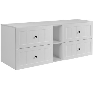 GUSTO biely W140DW závesná skrinka pod umývadlo 140 cm