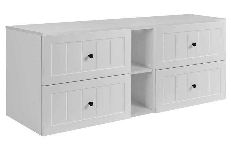 GUSTO biely W140DW závesná skrinka pod umývadlo 140 cm