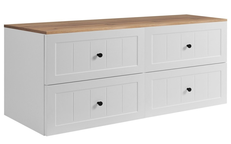 GUSTO biely W160DC závesná skrinka pod umývadlo 160 cm