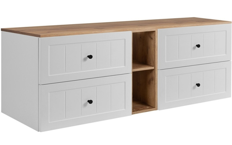 GUSTO biely W180DC závesná skrinka pod umývadlo 180 cm