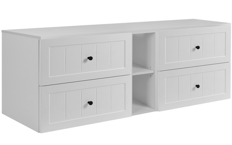 GUSTO biely W180DW závesná skrinka pod umývadlo 180 cm