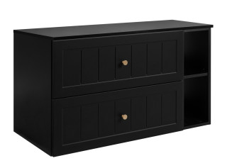 GUSTO čierny B100DB závesná skrinka pod umývadlo 100 cm