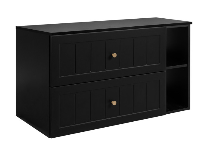 GUSTO čierny B100DB závesná skrinka pod umývadlo 100 cm