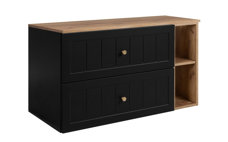 GUSTO čierny B100DC závesná skrinka pod umývadlo 100 cm GUSTO čierny B100DC závesná skrinka pod umývadlo 100 cm