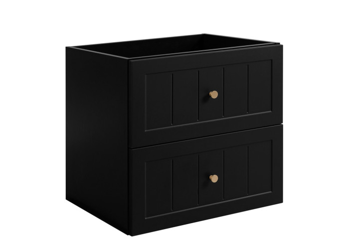 GUSTO čierny B60 závesná skrinka pod umývadlo 60 cm