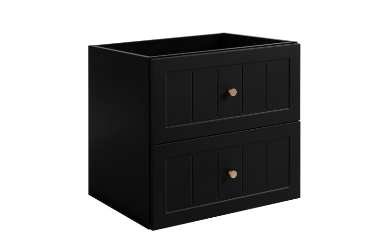 GUSTO čierny B60 závesná skrinka pod umývadlo 60 cm