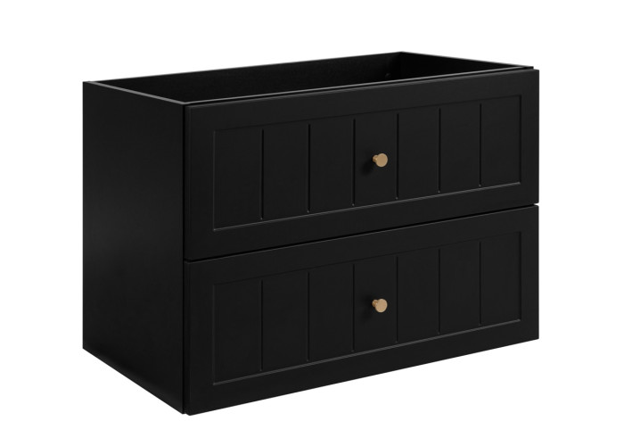 GUSTO čierny B80 závesná skrinka pod umývadlo 80 cm