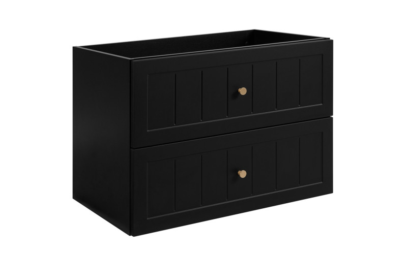 GUSTO čierny B80 závesná skrinka pod umývadlo 80 cm