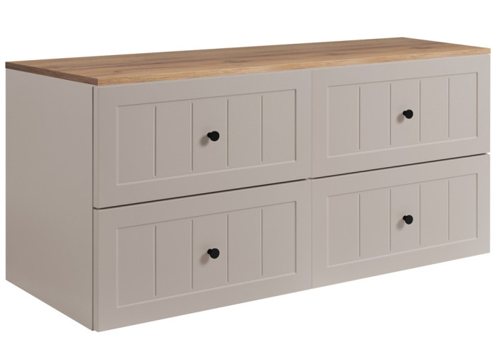 GUSTO kašmír K120DC závesná skrinka pod umývadlo 120 cm