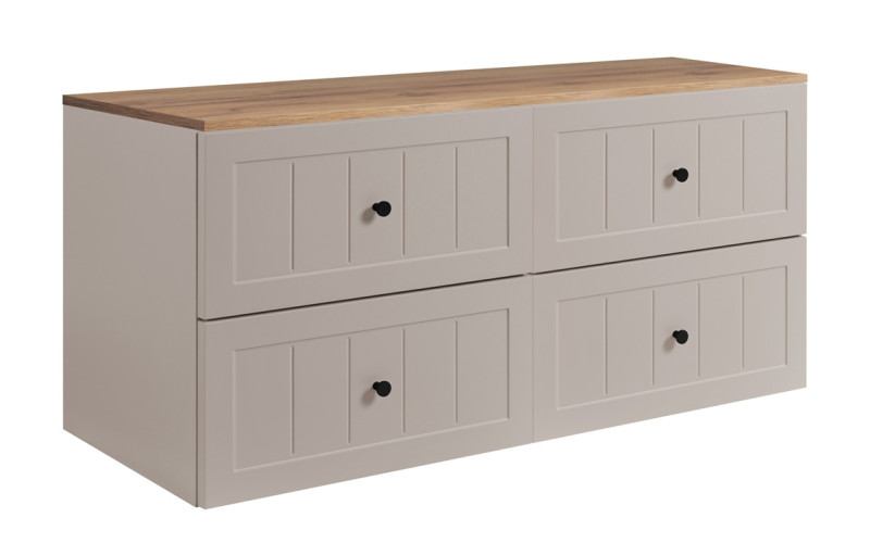 GUSTO kašmír K120DC závesná skrinka pod umývadlo 120 cm