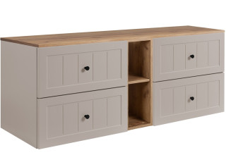 GUSTO kašmír K140DC závesná skrinka pod umývadlo 140 cm