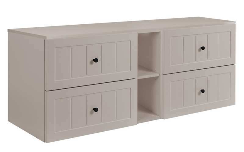 GUSTO kašmír K140DK závesná skrinka pod umývadlo 140 cm