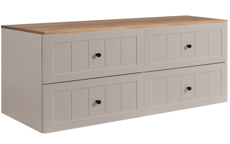 GUSTO kašmír K160DC závesná skrinka pod umývadlo 160 cm GUSTO kašmír K160DC závesná skrinka pod umývadlo 160 cm