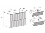 LOFT dub craft zlatý C100DB závesná skrinka pod umývadlo