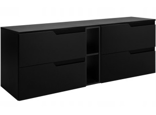 MODERN čierny B140DB závesná skrinka pod umývadlo 140 cm