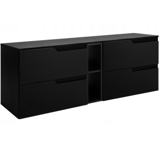 MODERN čierny B140DB závesná skrinka pod umývadlo 140 cm