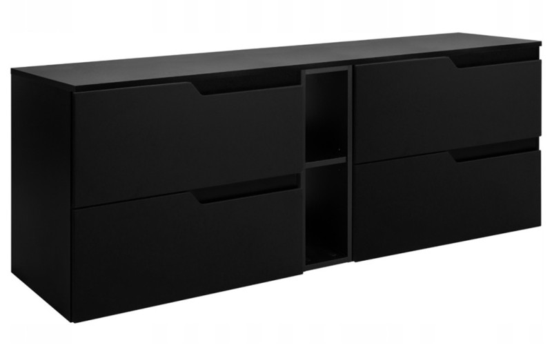 MODERN čierny B140DB závesná skrinka pod umývadlo 140 cm MODERN čierny B140DB závesná skrinka pod umývadlo 140 cm