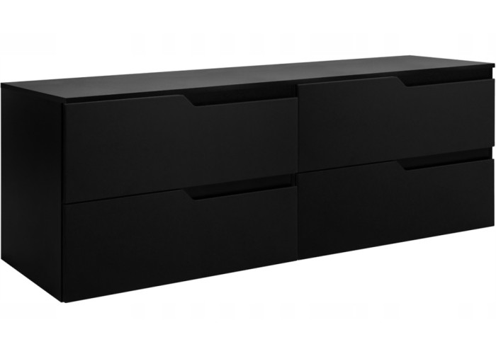 MODERN čierny B160DB závesná skrinka pod umývadlo 160 cm