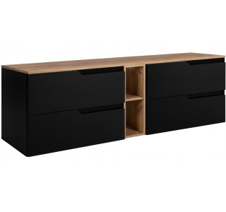 MODERN čierny B180DC závesná skrinka pod umývadlo 180 cm