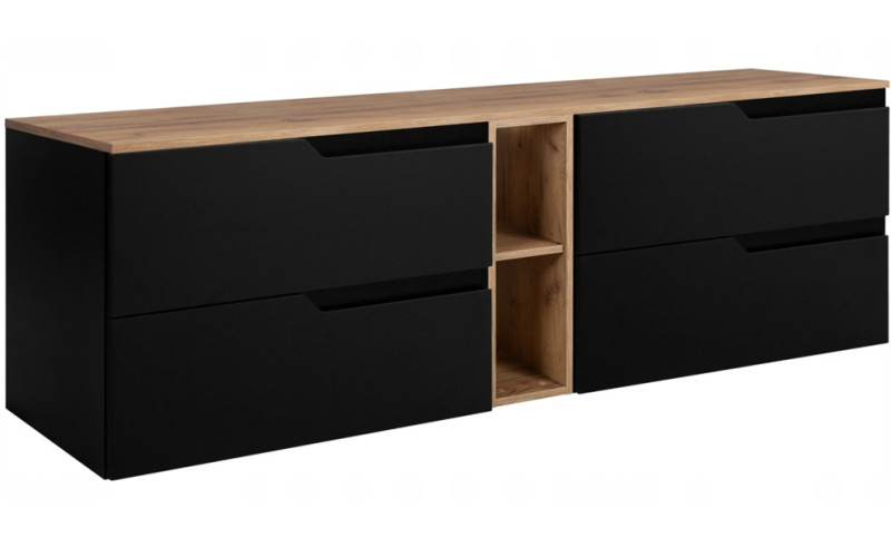 MODERN čierny B180DC závesná skrinka pod umývadlo 180 cm MODERN čierny B180DC závesná skrinka pod umývadlo 180 cm