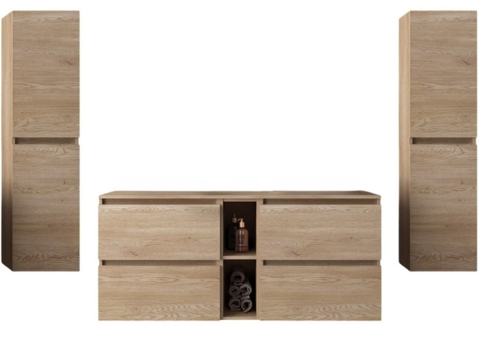 SIMPLE dub svetlý Z10, kúpeľňová zostava