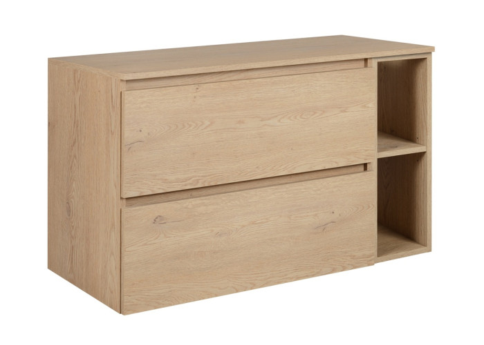 SIMPLE dub svetlý D100D závesná skrinka pod umývadlo s doskou 100 cm