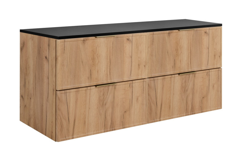 SLIM dub craft zlatý C120DB závesná skrinka pod umývadlo 120 cm