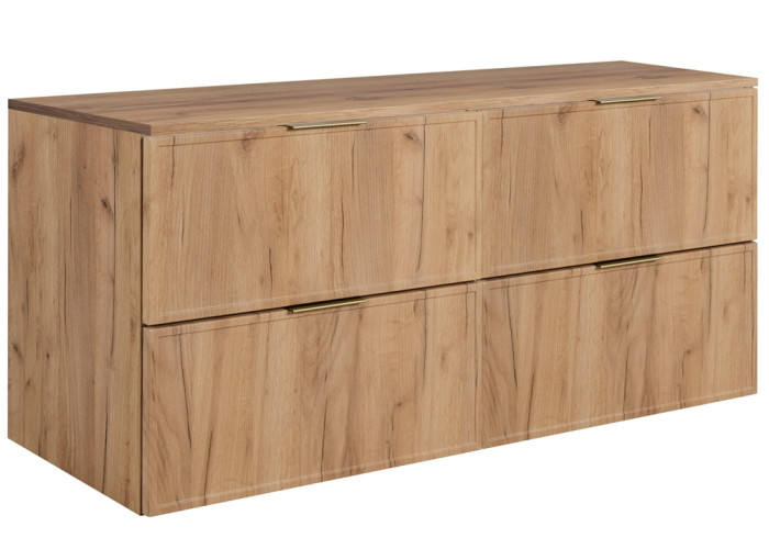 SLIM dub craft zlatý C120DC závesná skrinka pod umývadlo 120 cm