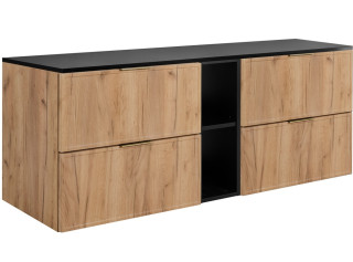 SLIM dub craft zlatý C140DB závesná skrinka pod umývadlo 140 cm