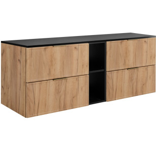 SLIM dub craft zlatý C140DB závesná skrinka pod umývadlo 140 cm