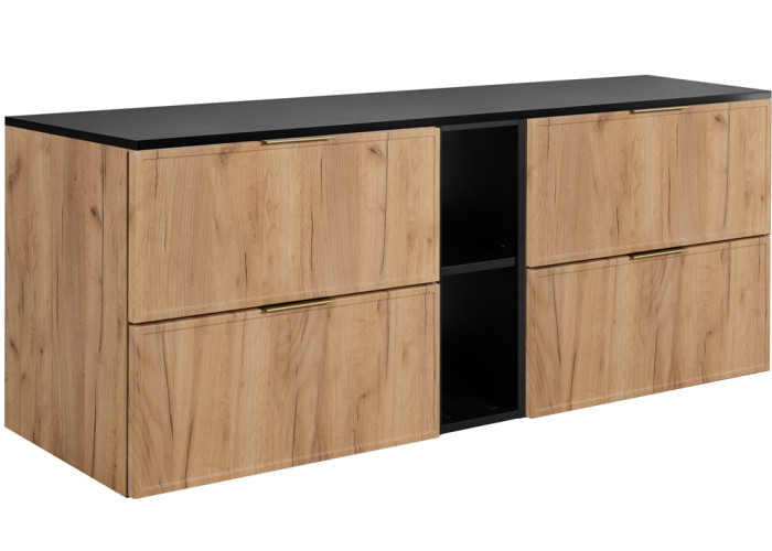 SLIM dub craft zlatý C140DB závesná skrinka pod umývadlo 140 cm