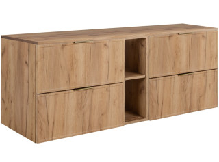 SLIM dub craft zlatý C140DC závesná skrinka pod umývadlo 140 cm