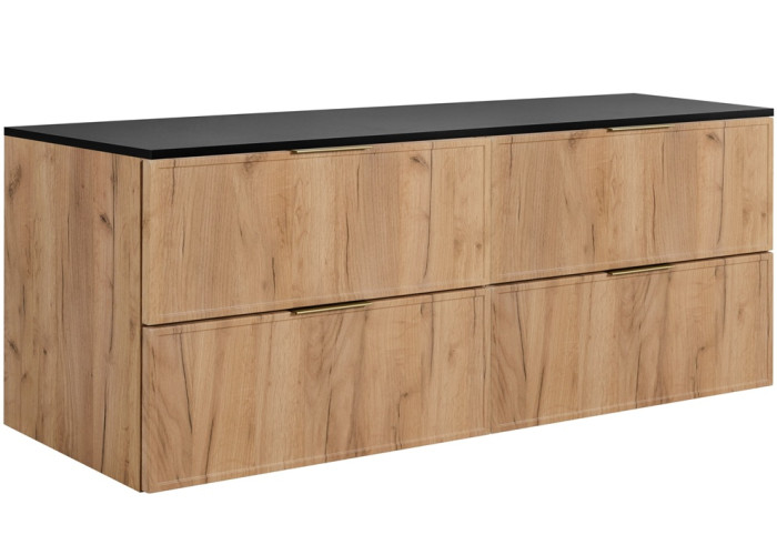 SLIM dub craft zlatý C160DB závesná skrinka pod umývadlo 160 cm