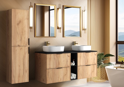 Kúpeľňový nábytok SLIM dub craft zlatý