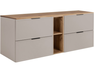 SLIM kašmír K140DC závesná skrinka pod umývadlo 140 cm