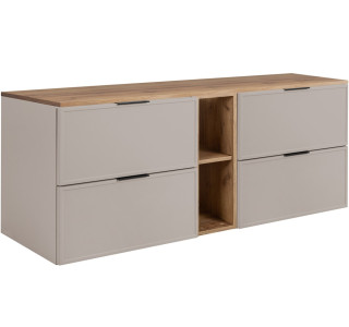 SLIM kašmír K140DC závesná skrinka pod umývadlo 140 cm