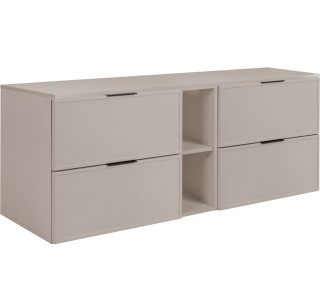 SLIM kašmír K140DK závesná skrinka pod umývadlo 140 cm