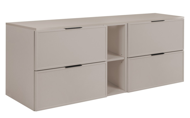 SLIM kašmír K140DK závesná skrinka pod umývadlo 140 cm