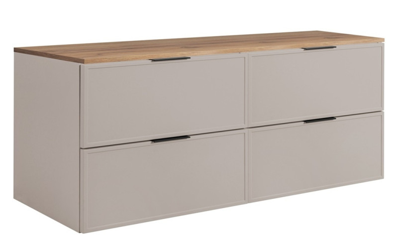 SLIM kašmír K120DC závesná skrinka pod umývadlo 120 cm